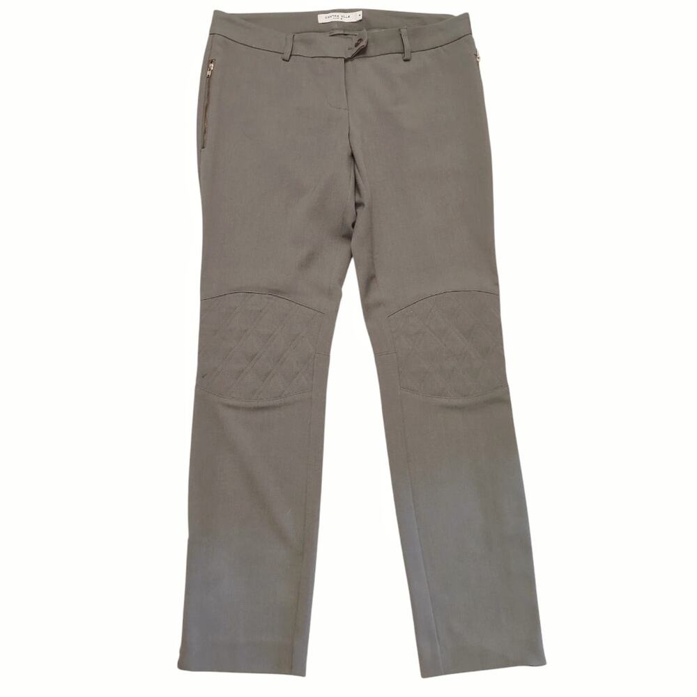 CENTRE VILLE PARIS Olive Green Pants Size 8 Military Style Skinny Leg Casual